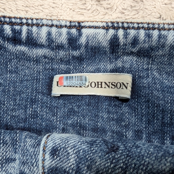 Ulla Johnson Jeans Womens 12 Blue Acid Wash Ellis Straight Kick Flare High Rise - Picture 7 of 10